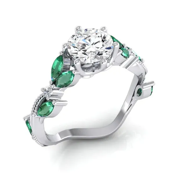 Real  Unique Engagement Ring
