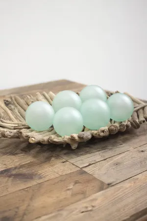 Recycled Frosted Glass Ball (Pack of 6)