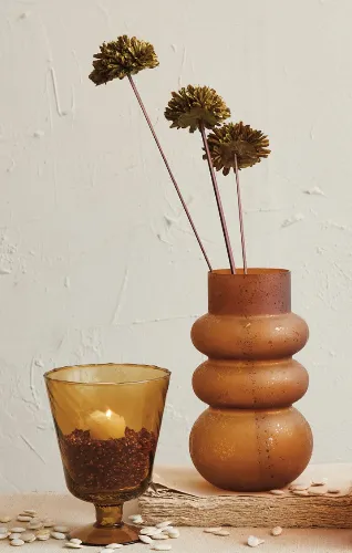 Recycled Glass Frosted Vase