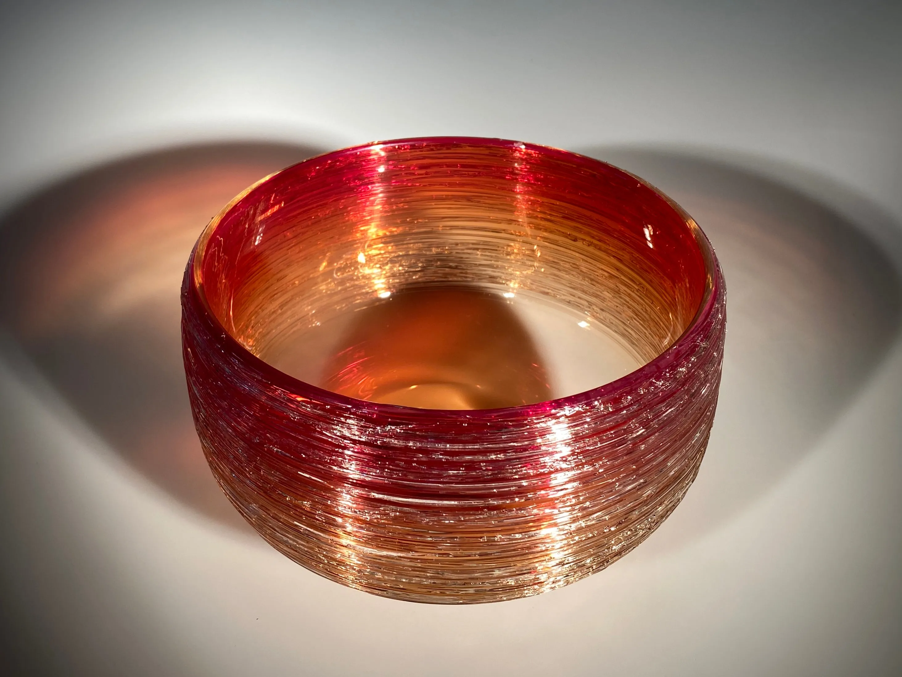 Red Fade Threaded Bowl