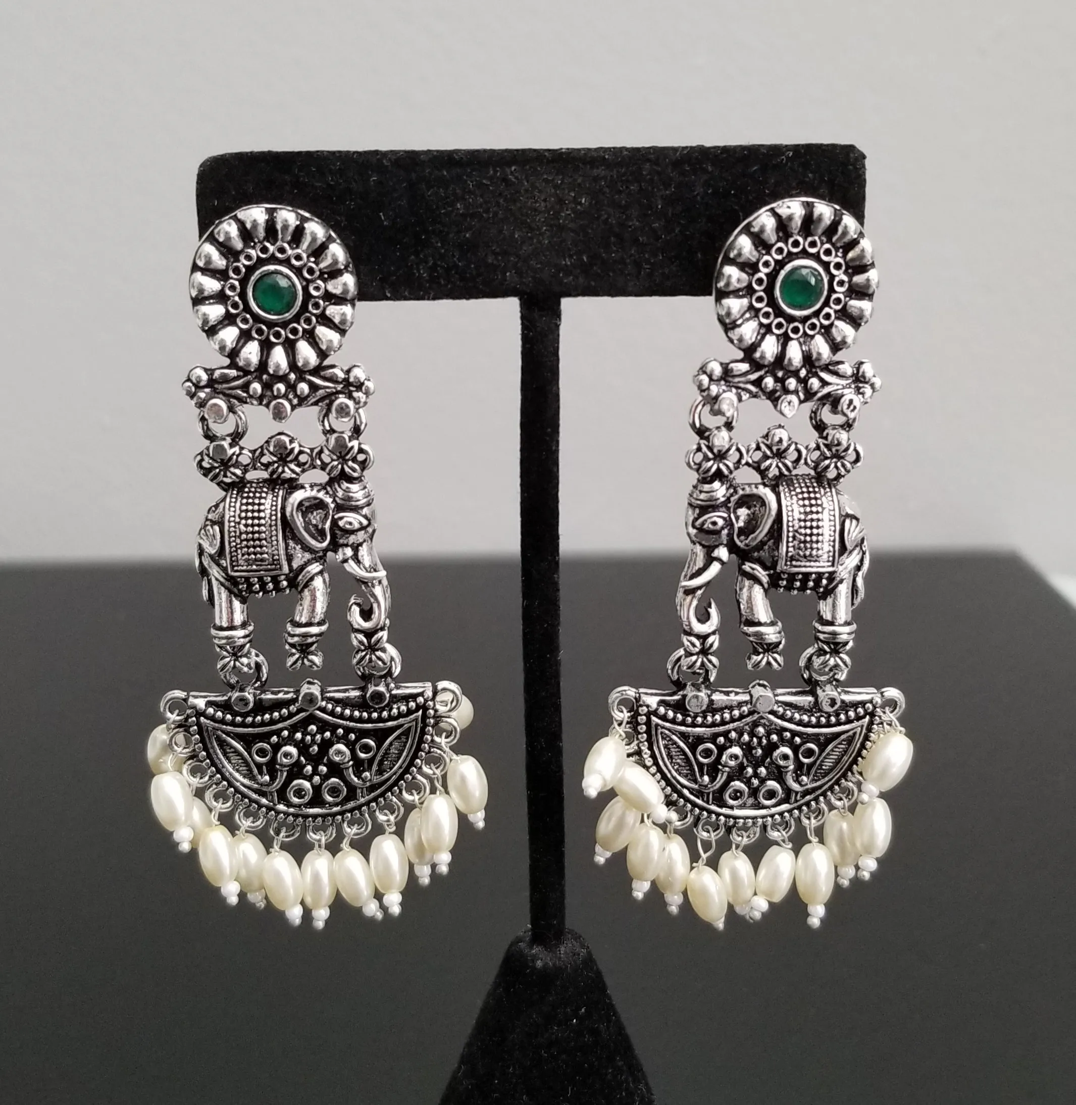 Reserved For Likhitha Palavali Indo Western Trendy Earring With Oxidised Plating AG12