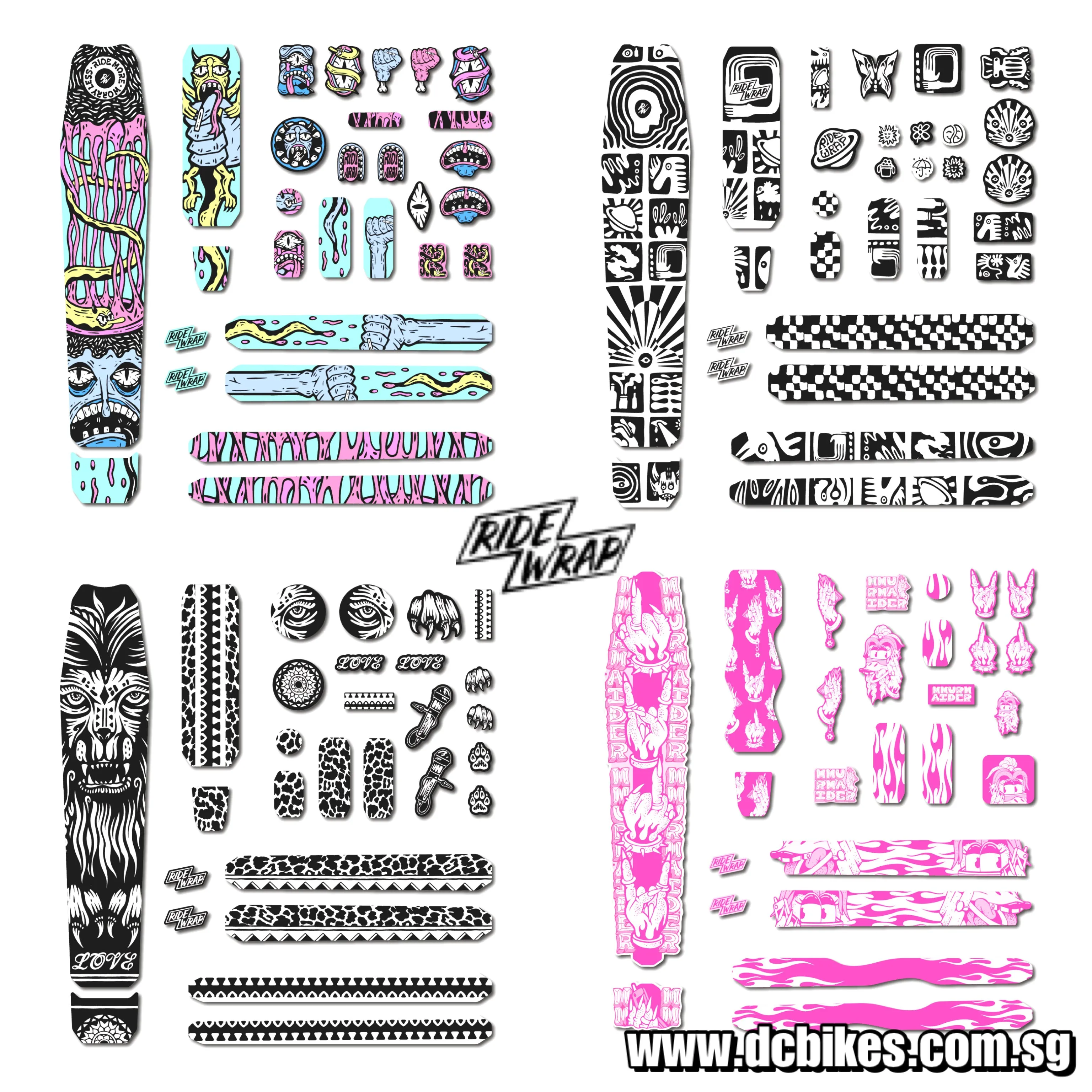 RideWrap 40% Creator Protection Covered Matt | Gloss Frame Universal Bicycle Decal Kit