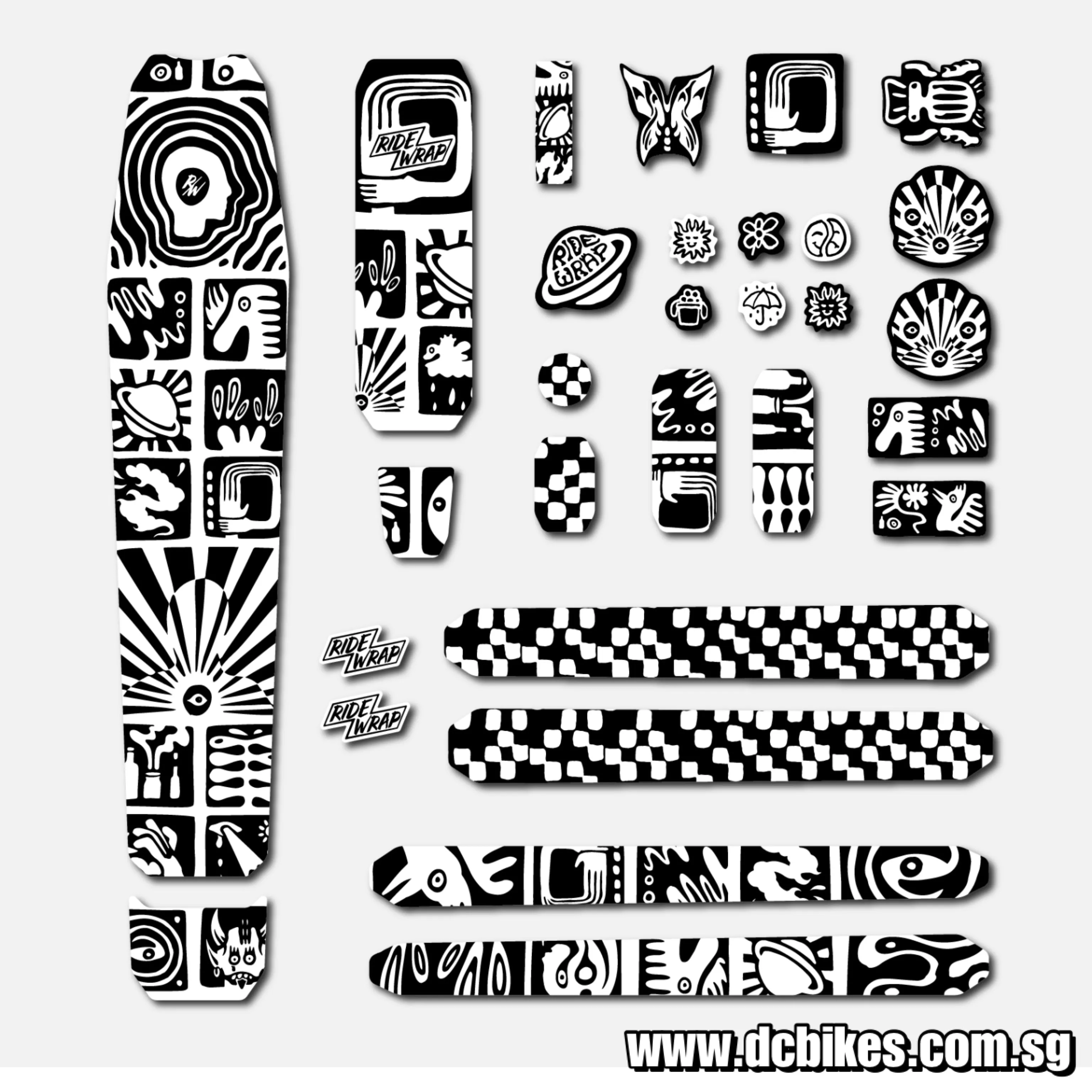 RideWrap 40% Creator Protection Covered Matt | Gloss Frame Universal Bicycle Decal Kit