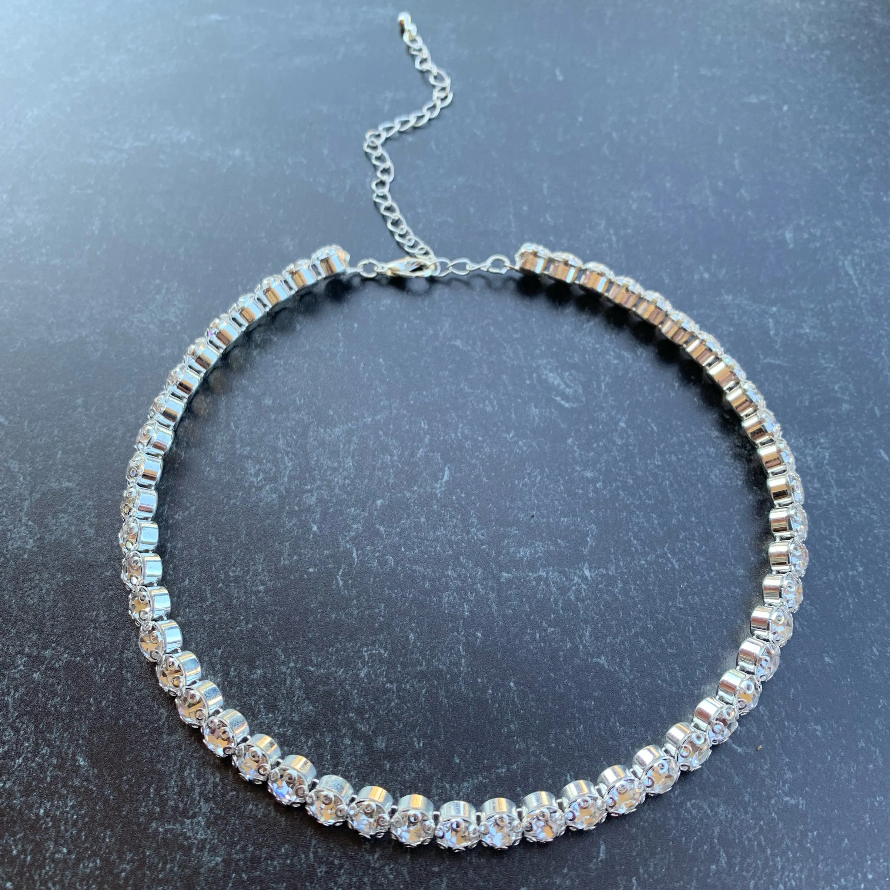 Rigid Crystal Rhinestone Choker