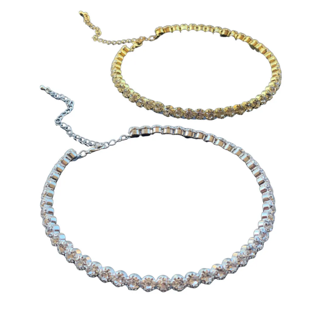 Rigid Crystal Rhinestone Choker