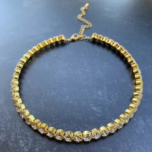 Rigid Crystal Rhinestone Choker