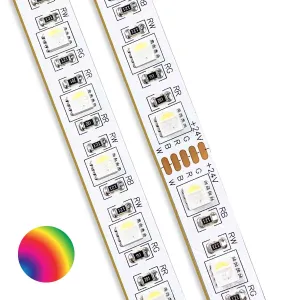 RIGID RGBW LED Strip | IP20 | 24v | 10mm | Cut every 100mm | 60LEDs p/m | 17.2w/m | 1 metre lengths