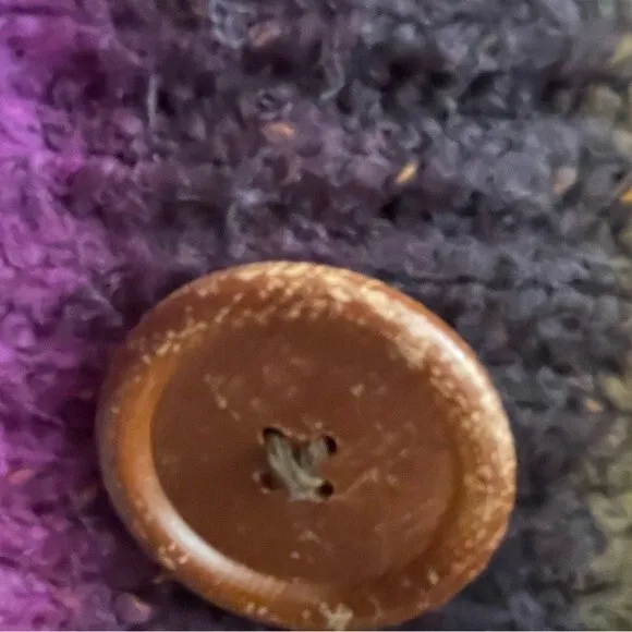 Rip Curl Purple and Gold Knit Sweater Cardigan with Hood, size Medium