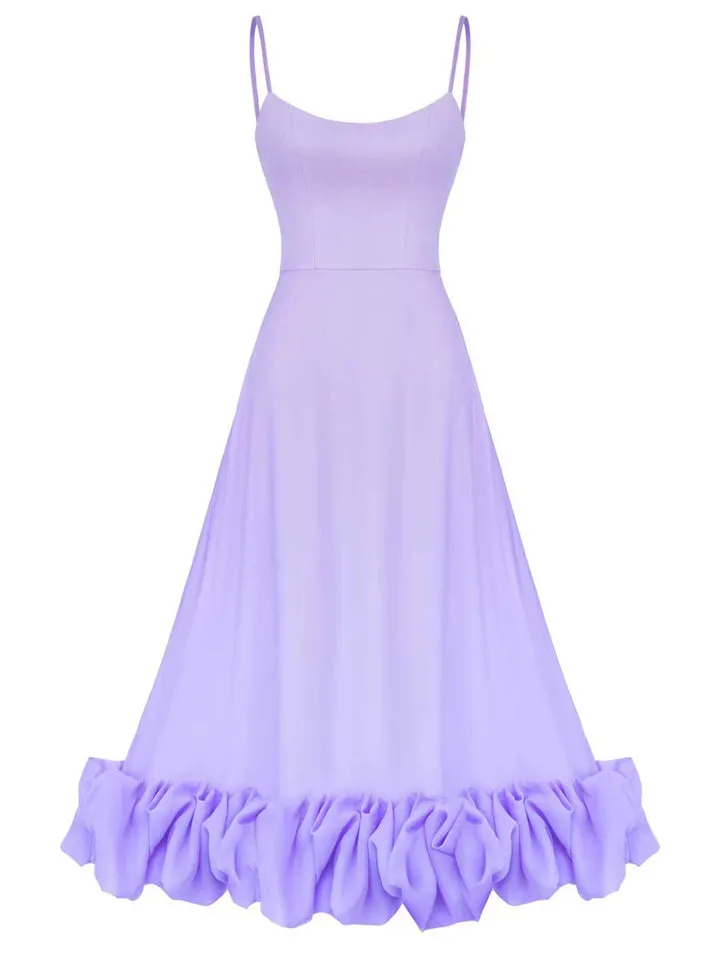 Romantic Rose Pleated Backless Midi Dress