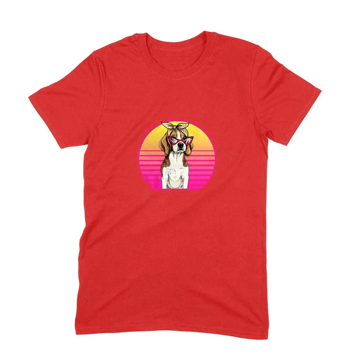 Round Neck T-Shirt (Men) - Lil Miss Beagle (11 Colours)