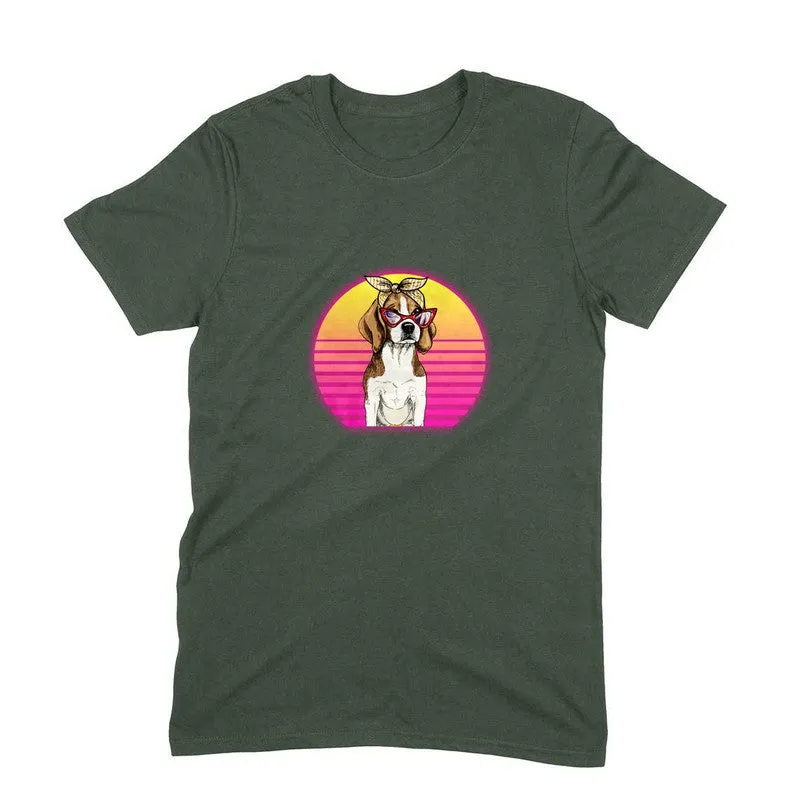 Round Neck T-Shirt (Men) - Lil Miss Beagle (11 Colours)
