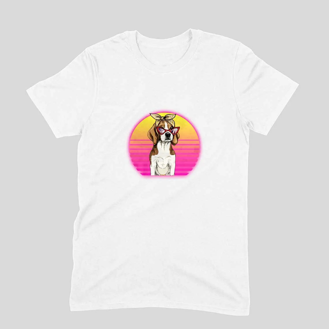 Round Neck T-Shirt (Men) - Lil Miss Beagle (11 Colours)