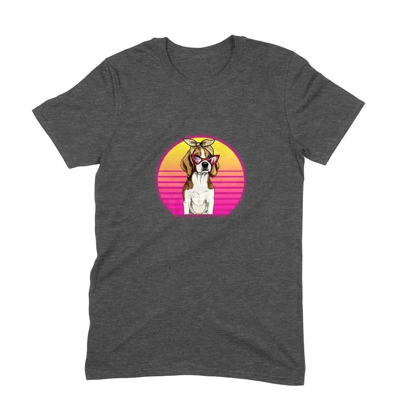 Round Neck T-Shirt (Men) - Lil Miss Beagle (11 Colours)