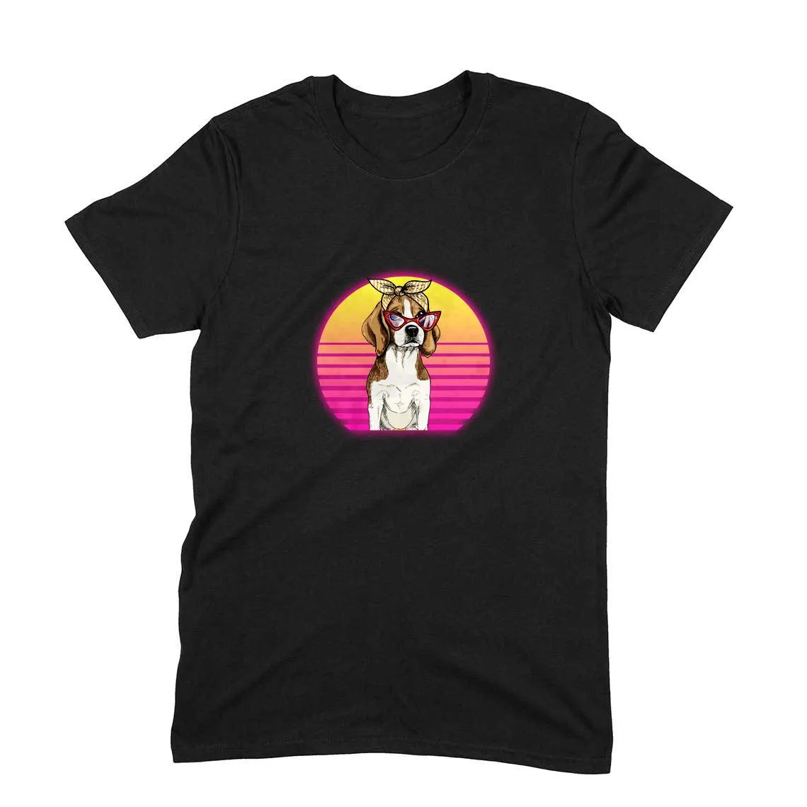 Round Neck T-Shirt (Men) - Lil Miss Beagle (11 Colours)