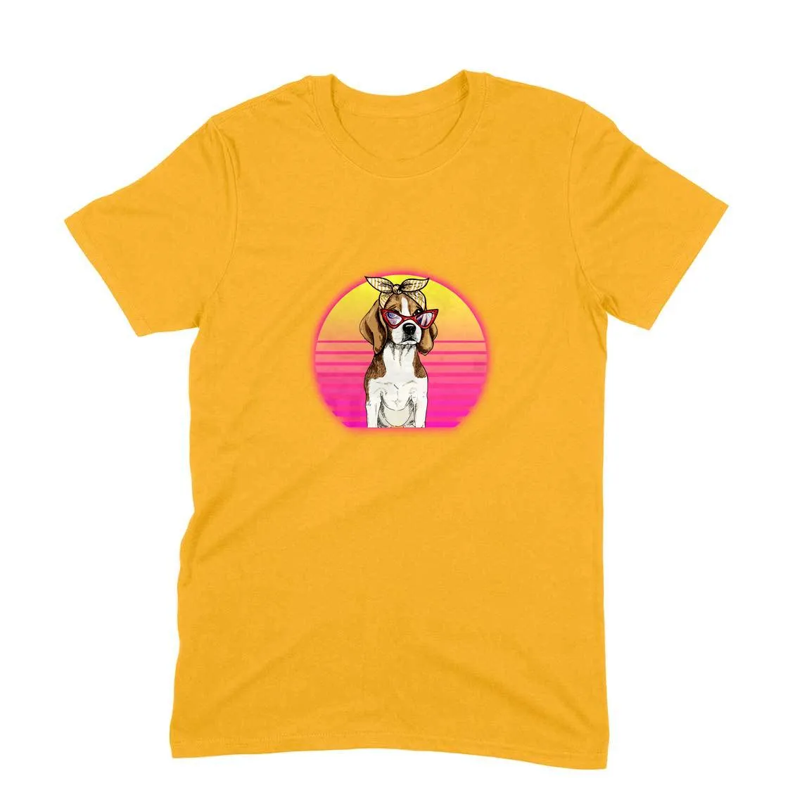 Round Neck T-Shirt (Men) - Lil Miss Beagle (11 Colours)