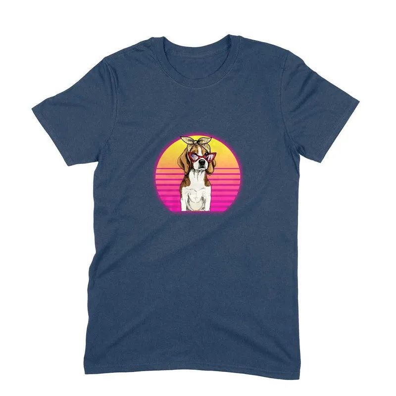 Round Neck T-Shirt (Men) - Lil Miss Beagle (11 Colours)