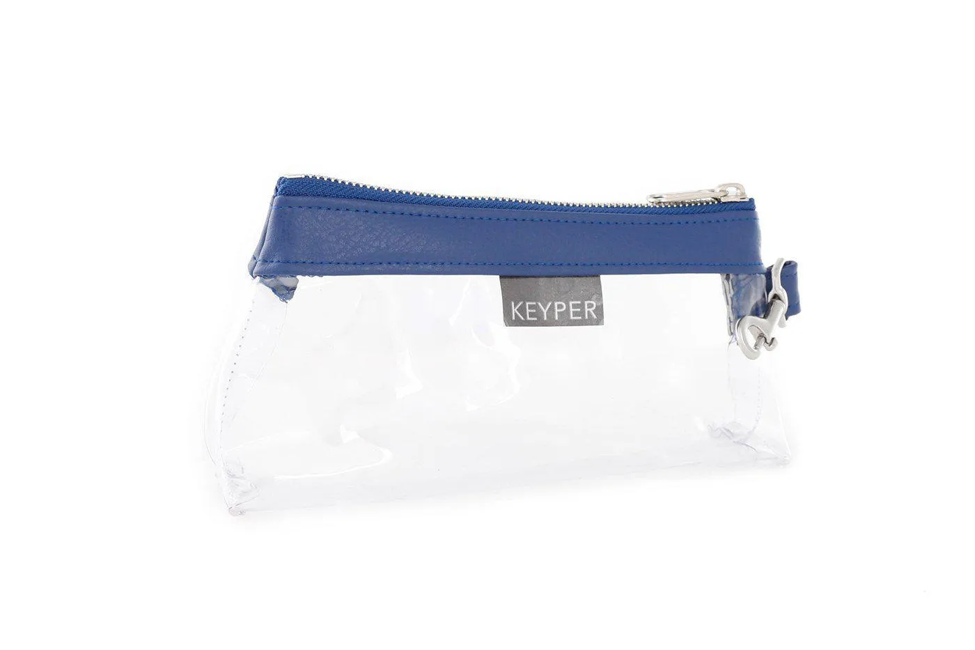 Royal Blue CLEAR Bag - Vegan Leather Trim