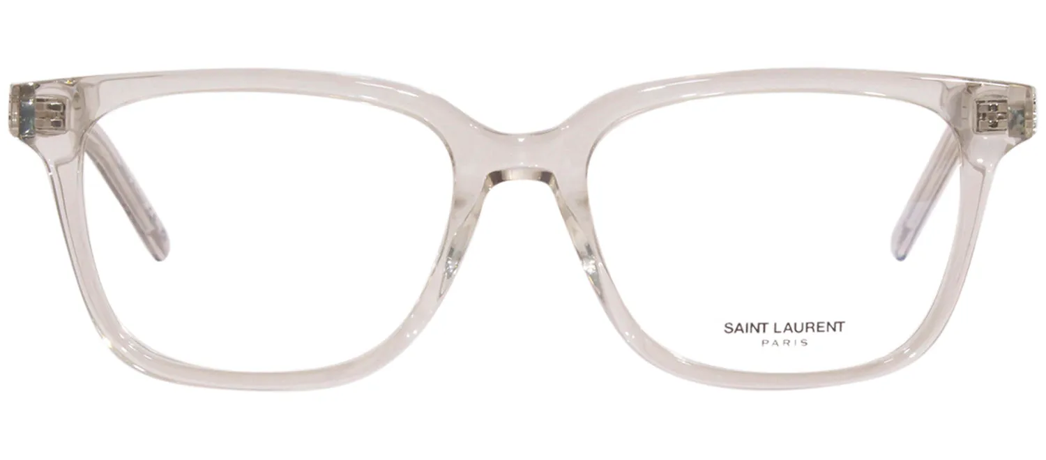Saint Laurent SL M110O 008 Square Plastic Beige Eyeglasses with Clear Lens