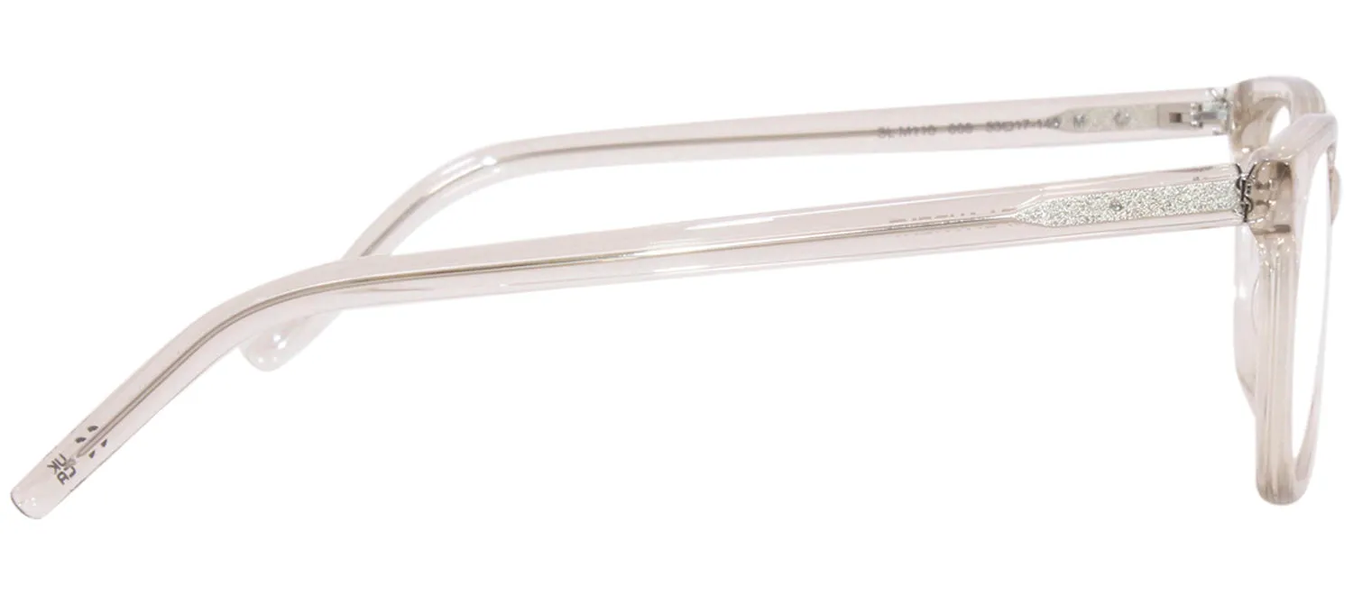 Saint Laurent SL M110O 008 Square Plastic Beige Eyeglasses with Clear Lens