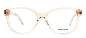 Saint Laurent SL M112O 003 Round Plastic Nude Eyeglasses with Clear Lens
