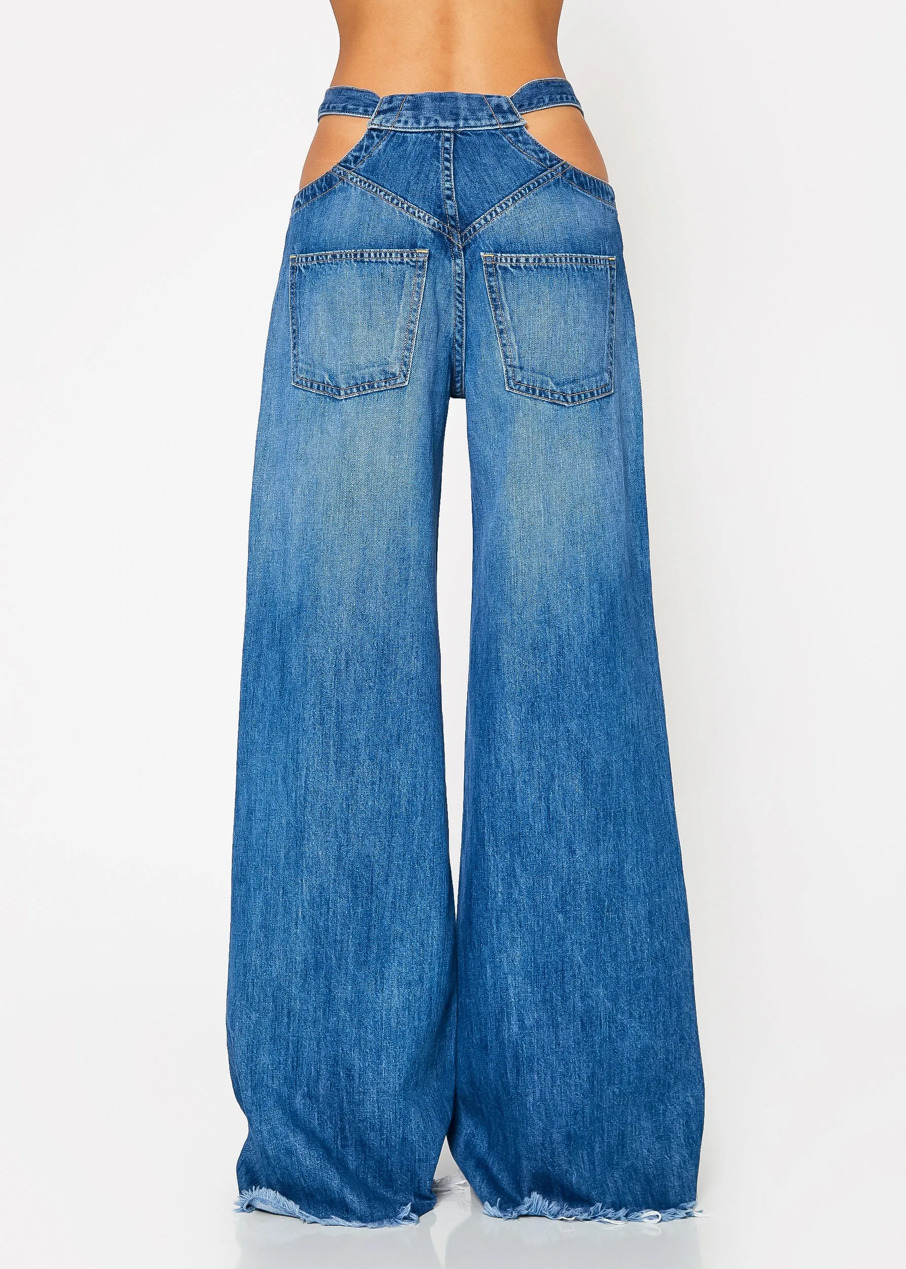 Salina High Rise Cut Out Wide Leg Jeans