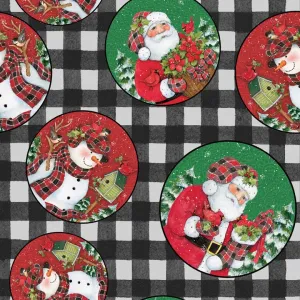 Santa and Snowmen Fabric, Item No. 23912