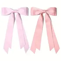 Satin Hair Ribbon Clip - 5.5"