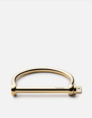 Screw Cuff, Gold Plated
