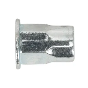 Sealey Threaded Insert (Rivet Nut) M6 Half Hex Pack of 50