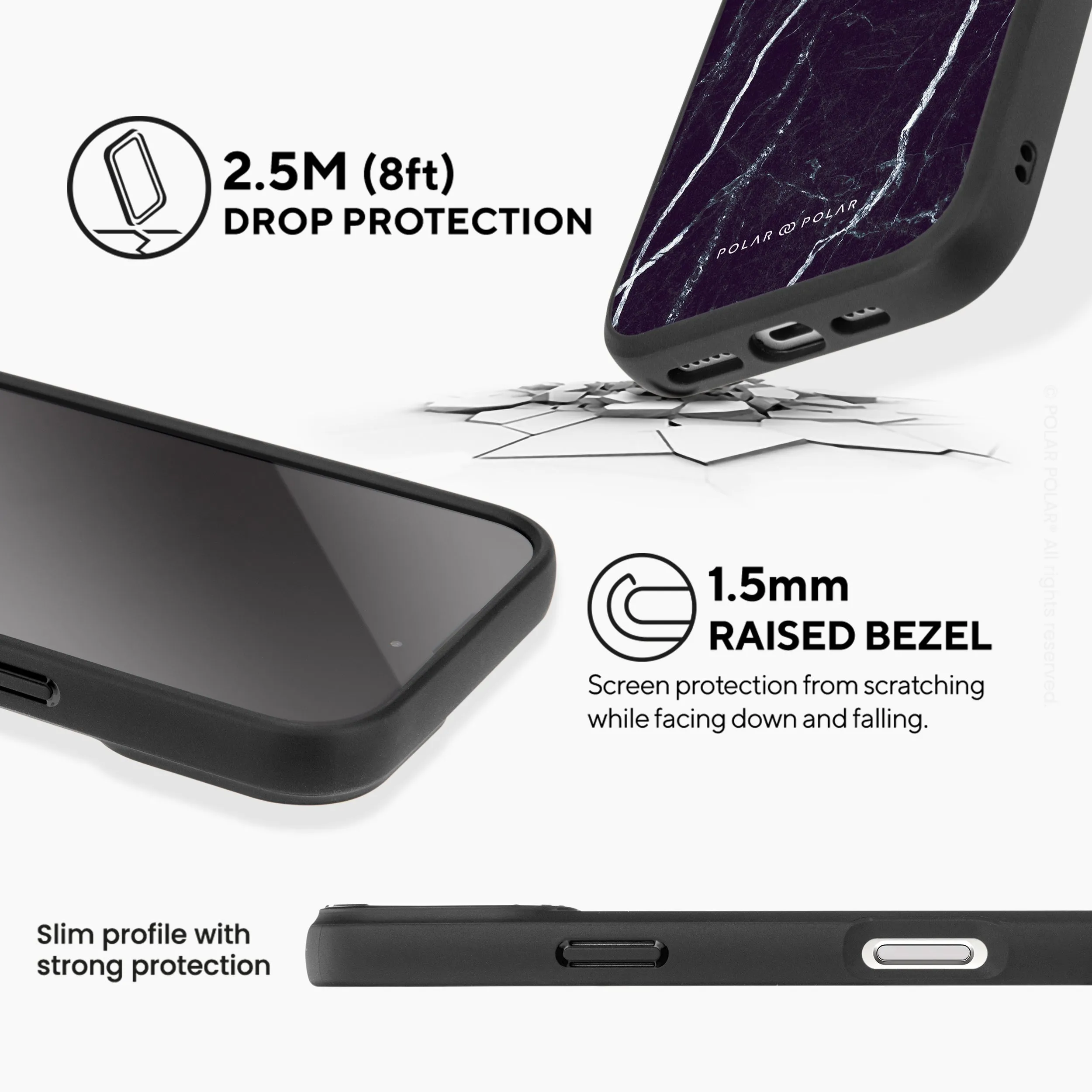 Secret Dark - iPhone 16 Pro Frosted Black Bumper MagSafe Case