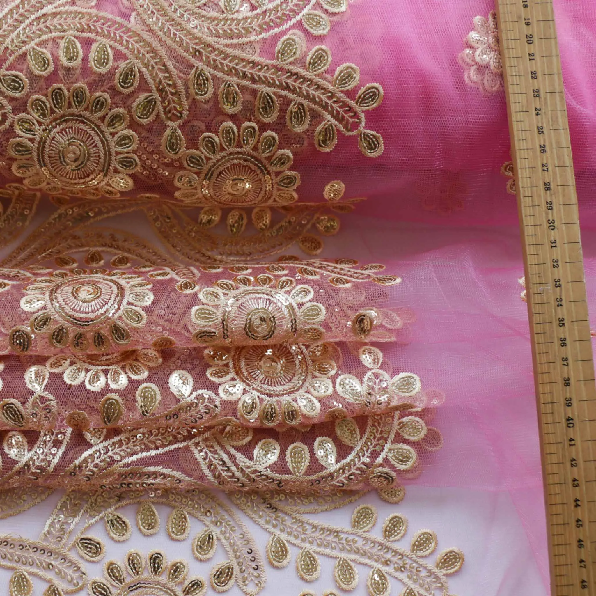 Sequin Tulle Fabric - Maroon or pink