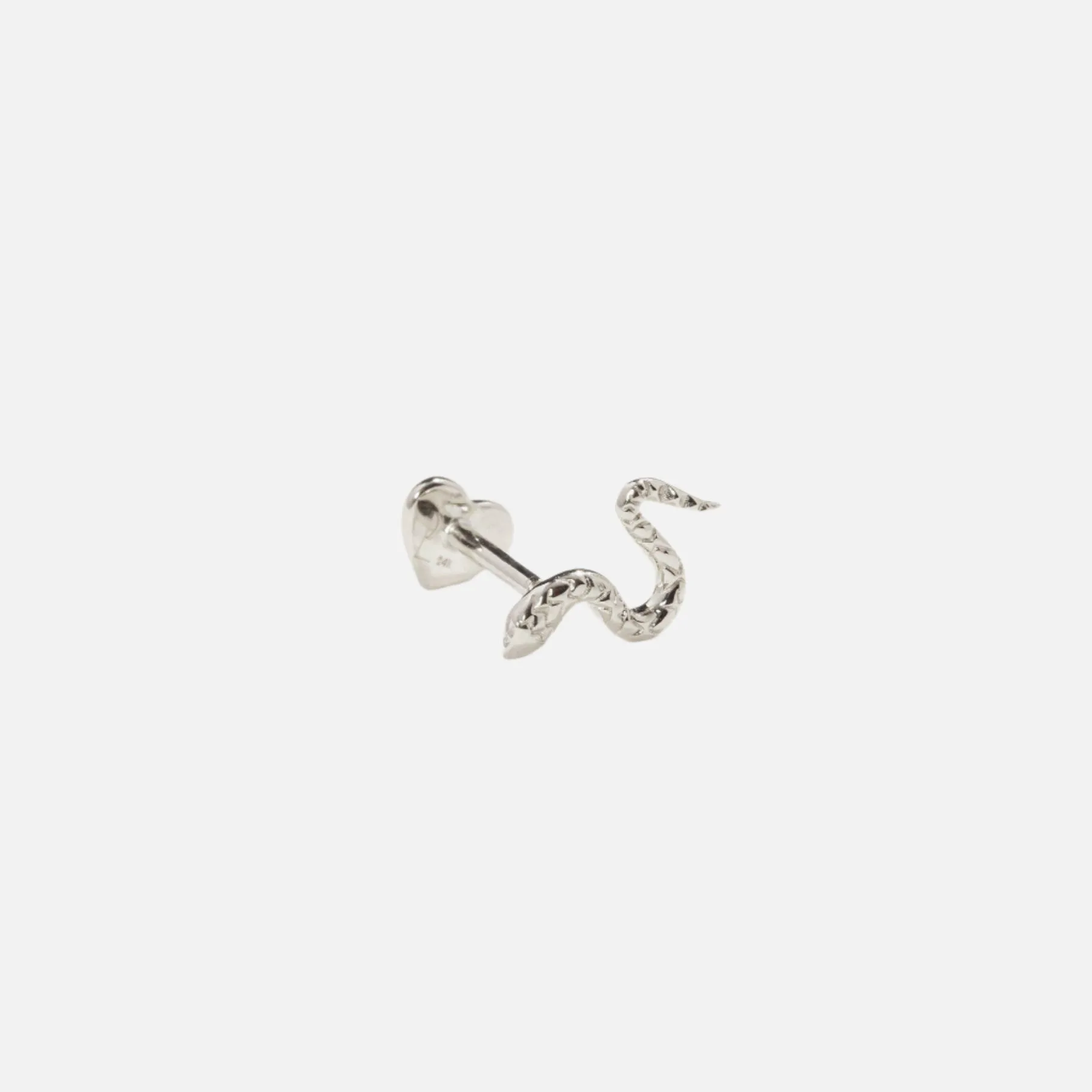 Serpent Stud, White Gold