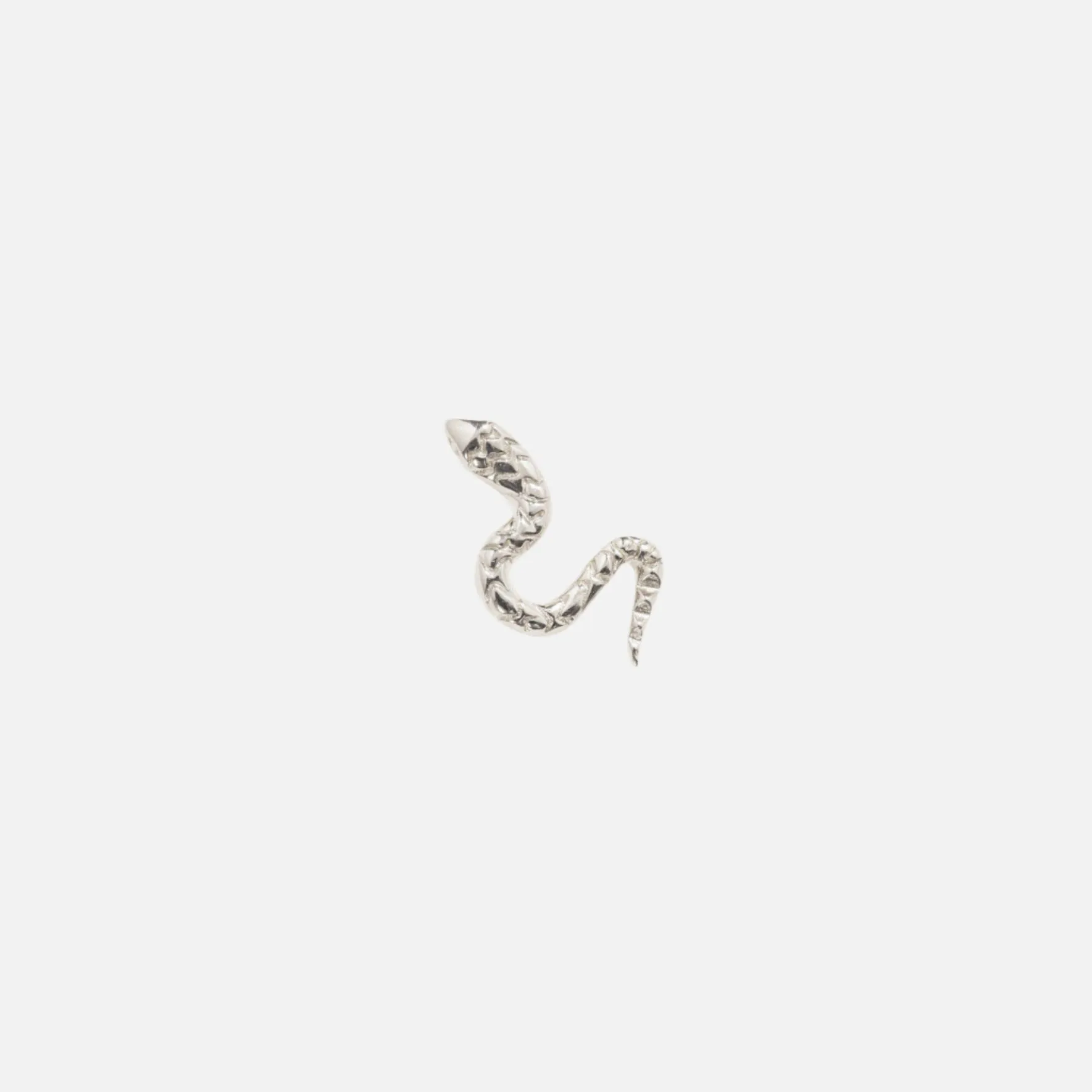 Serpent Stud, White Gold
