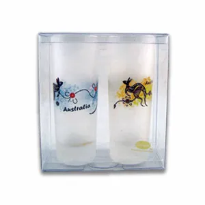 Shot Glass 2 Pcs Aboriginal Kangaroo