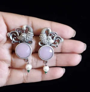 Shreya Kandra Trendy Earring With Oxidised Plating HL20 Pink