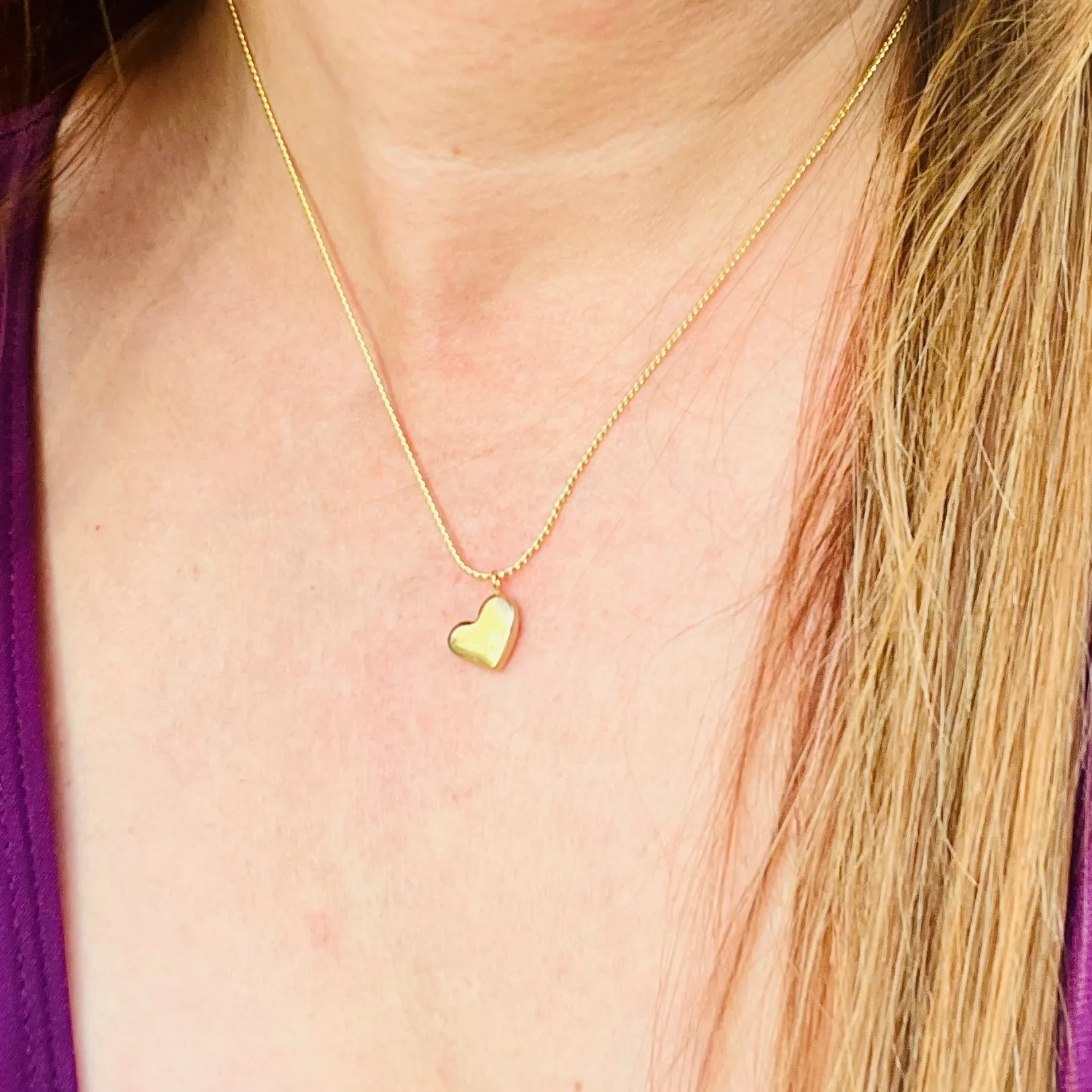 Sideways Dangling Heart Necklace