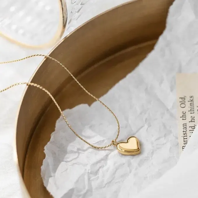 Sideways Dangling Heart Necklace