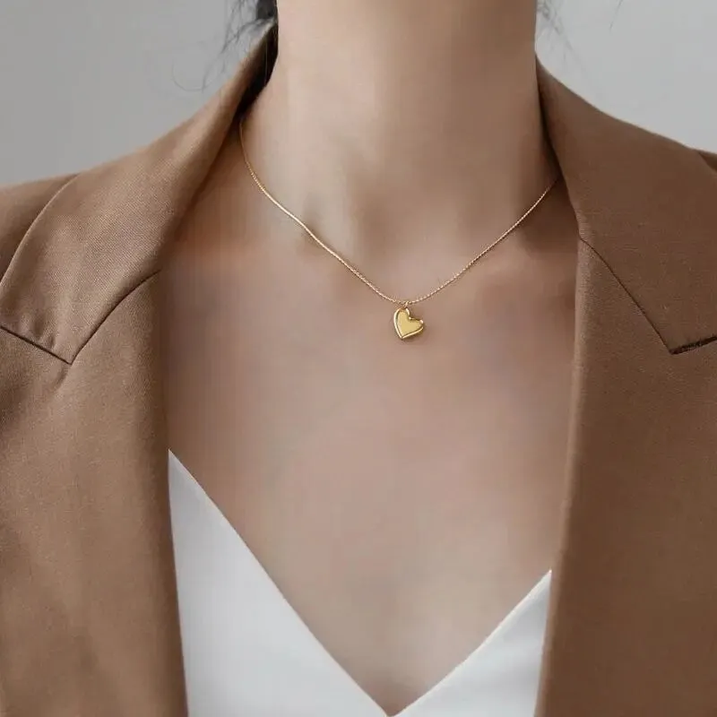 Sideways Dangling Heart Necklace