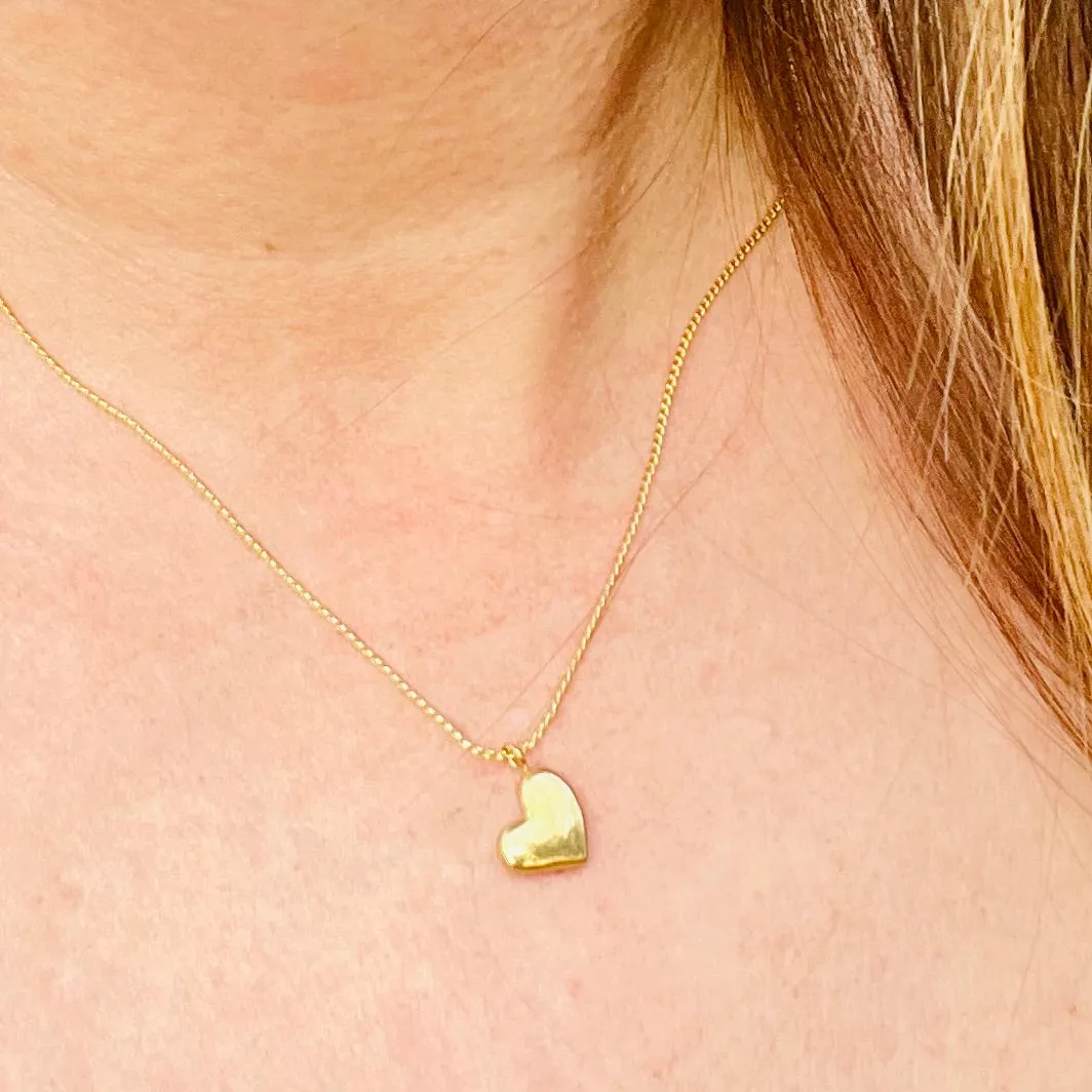 Sideways Dangling Heart Necklace