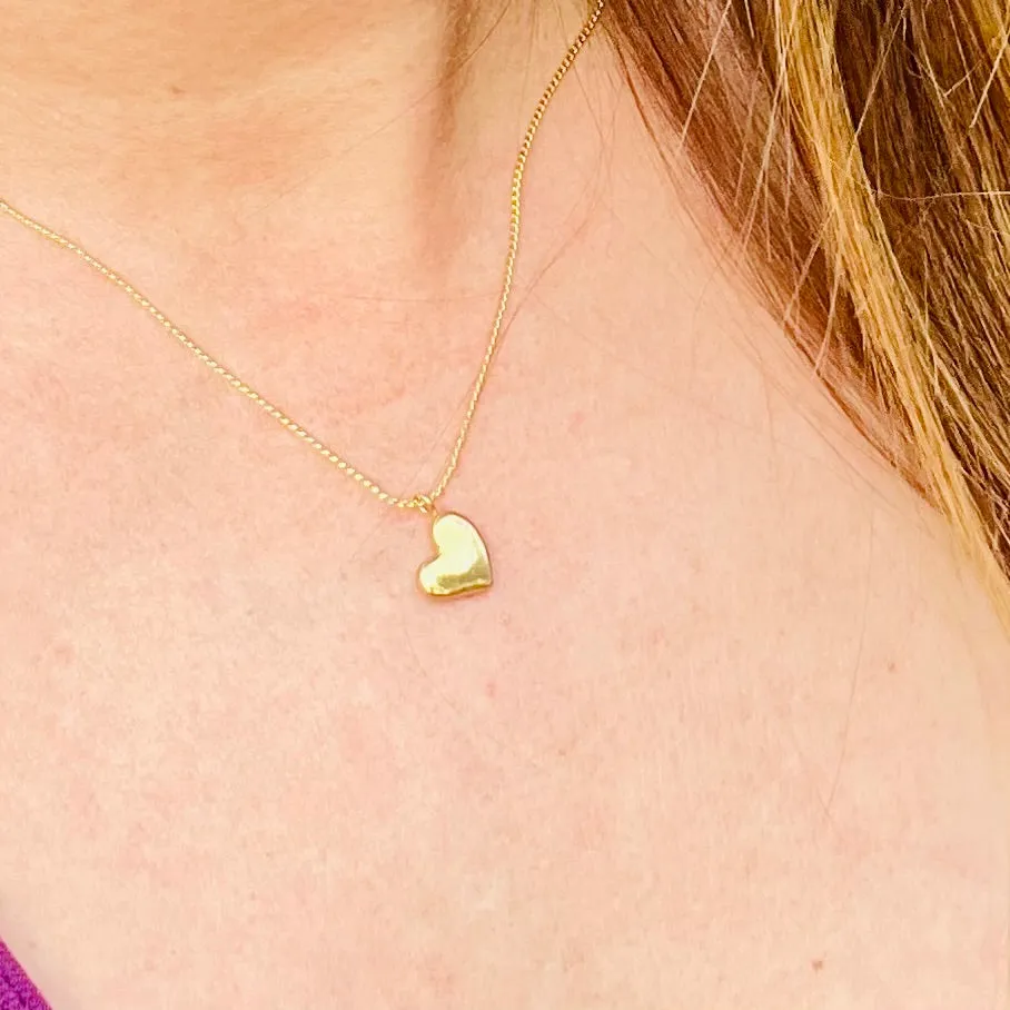 Sideways Dangling Heart Necklace