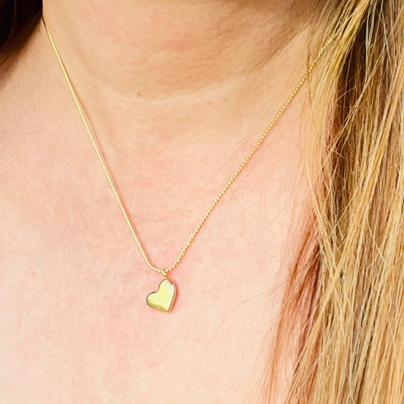 Sideways Dangling Heart Necklace