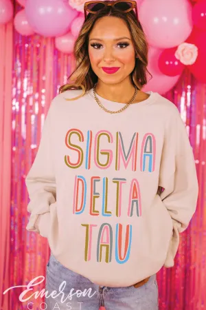 Sigma Delta Tau Artsy Crewneck
