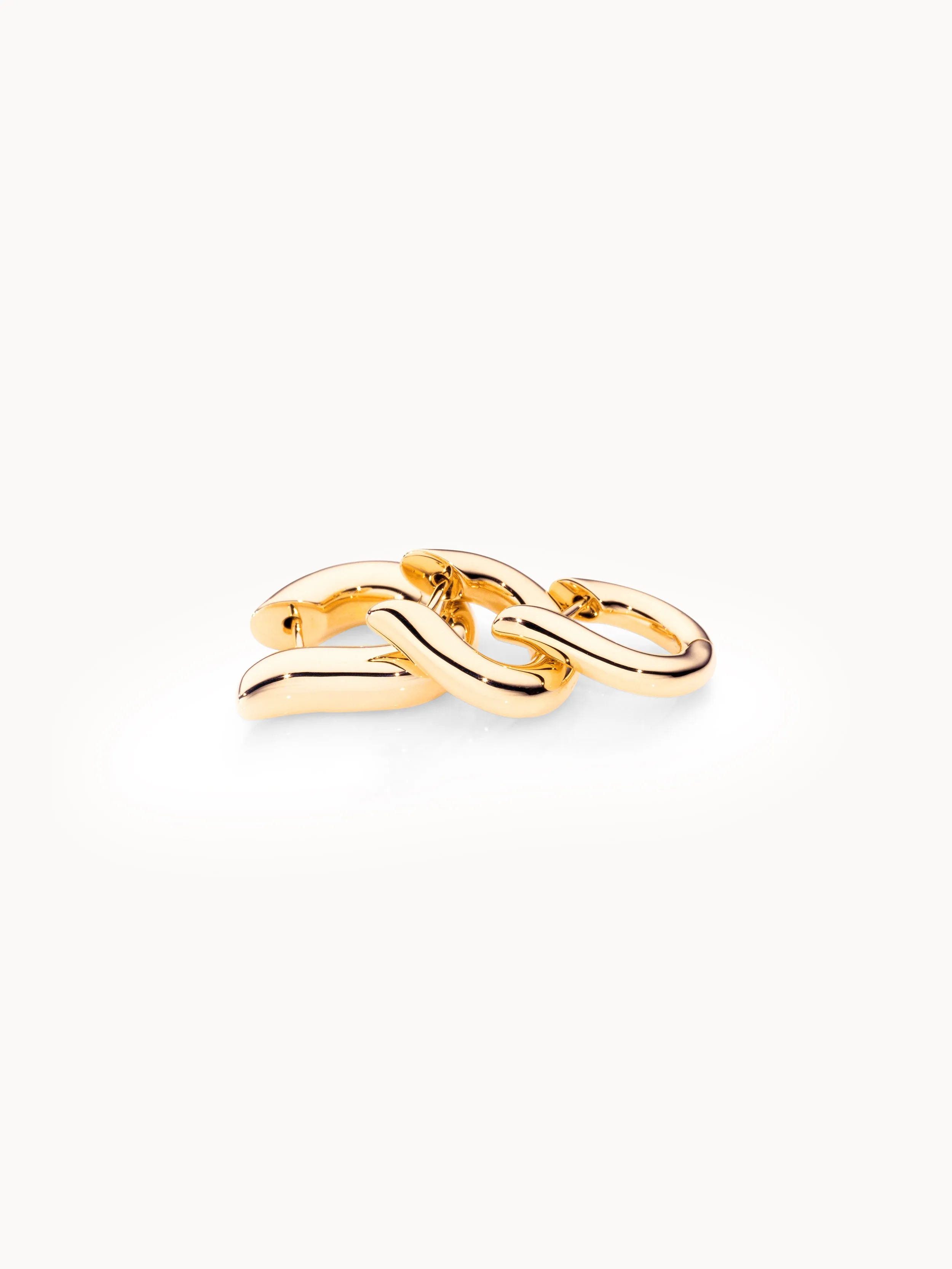 SIGNATURE Earrings Hoop medium 18K yellow gold