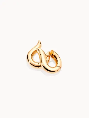 SIGNATURE Earrings Hoop medium 18K yellow gold