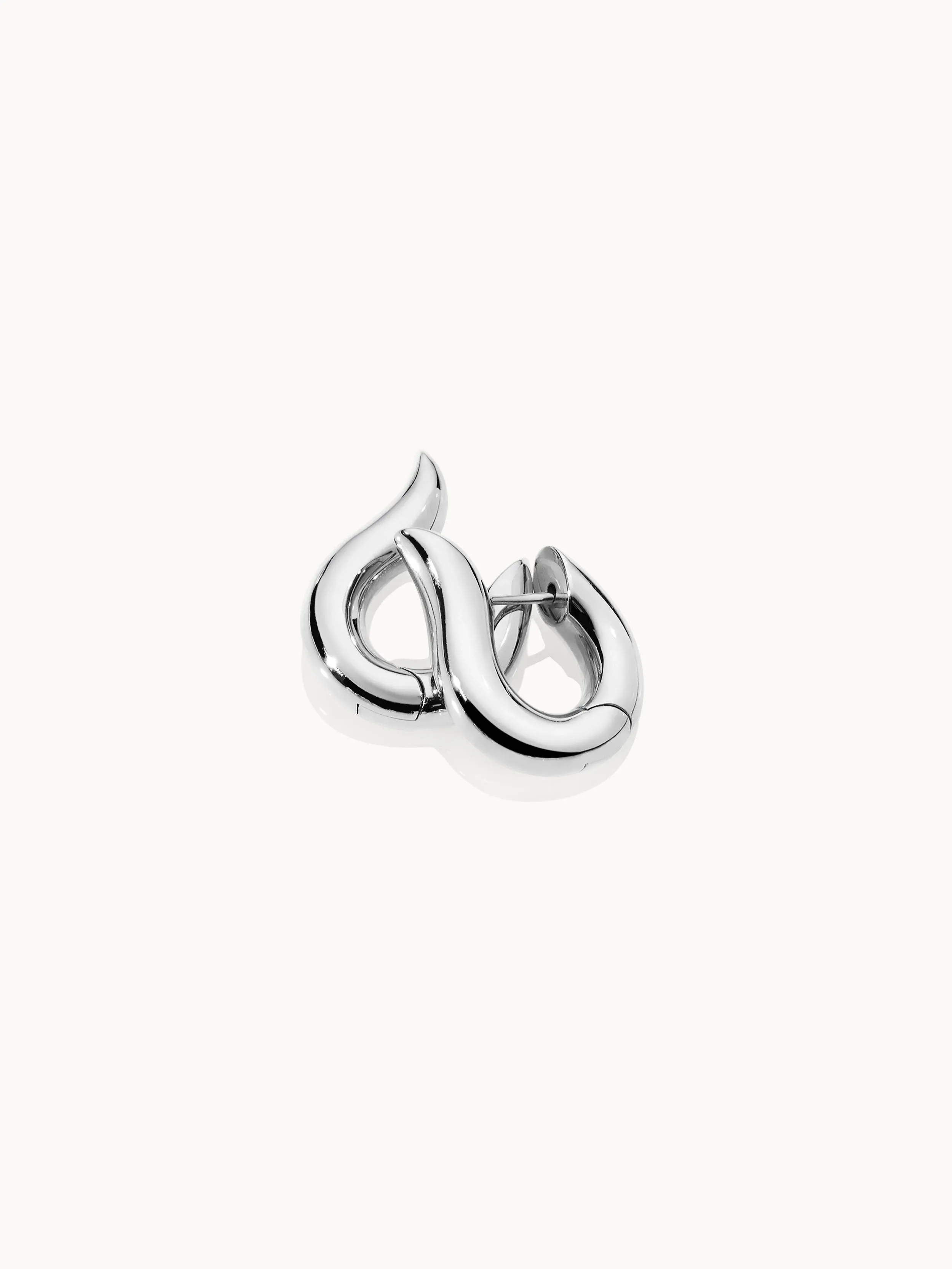 SIGNATURE Earrings Hoop small 18K white gold