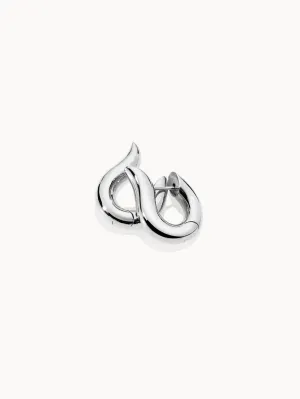 SIGNATURE Earrings Hoop small 18K white gold