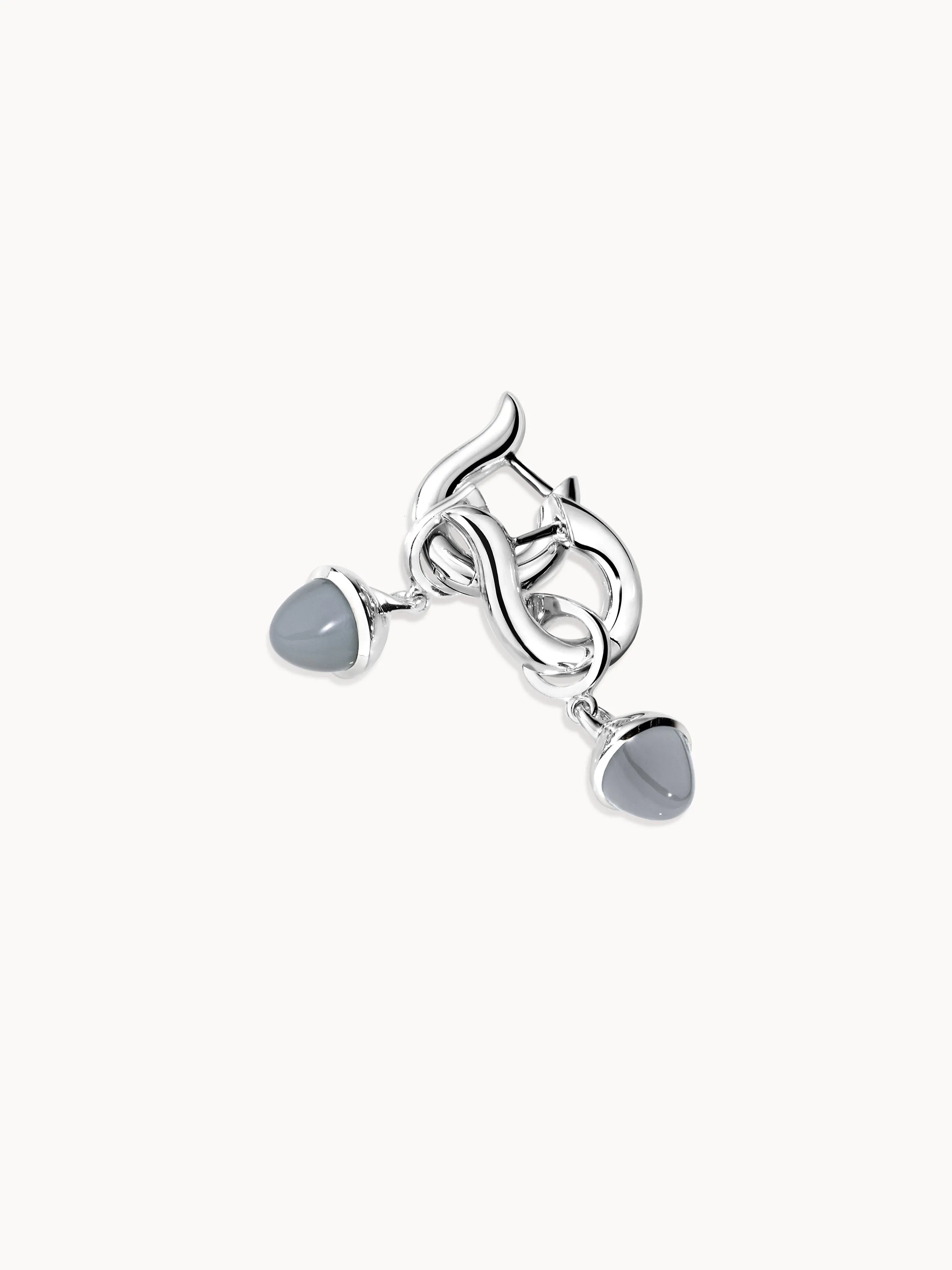SIGNATURE Earrings Hoop small 18K white gold