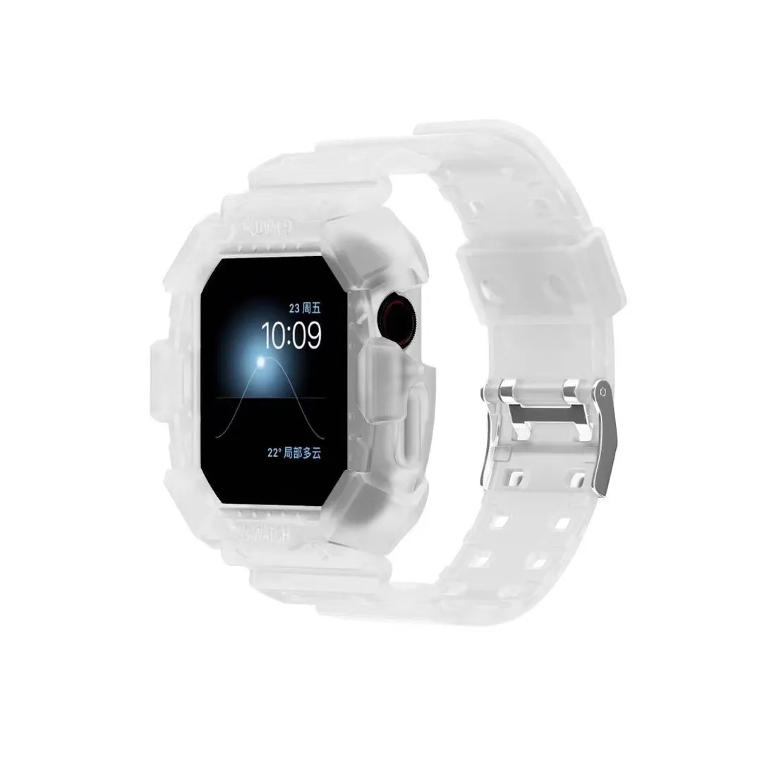 Silicone Creative Watch Case With Integrated Frosted Strap