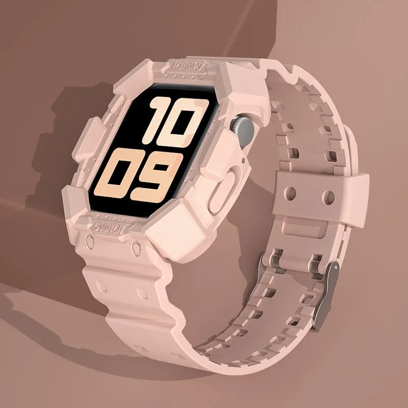 Silicone Creative Watch Case With Integrated Frosted Strap