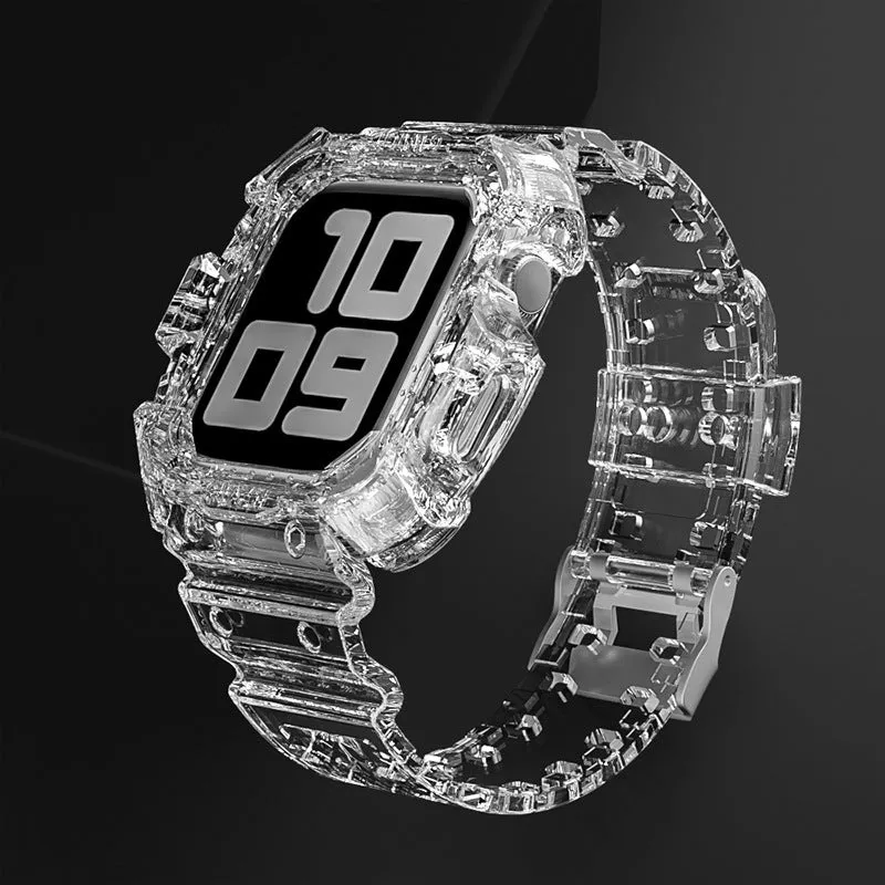 Silicone Creative Watch Case With Integrated Frosted Strap